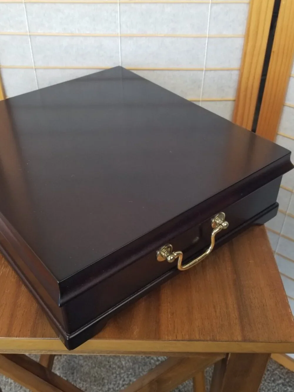 Vintage Bombay Company Wood Storage Box Tea Caddy Trinkets Jewelry Miniatures